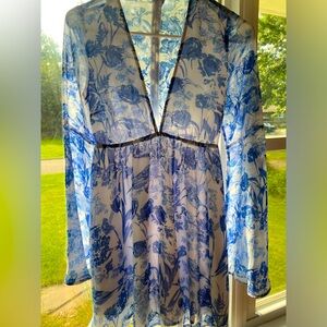 Boho Floral Long Sleeve Dress!